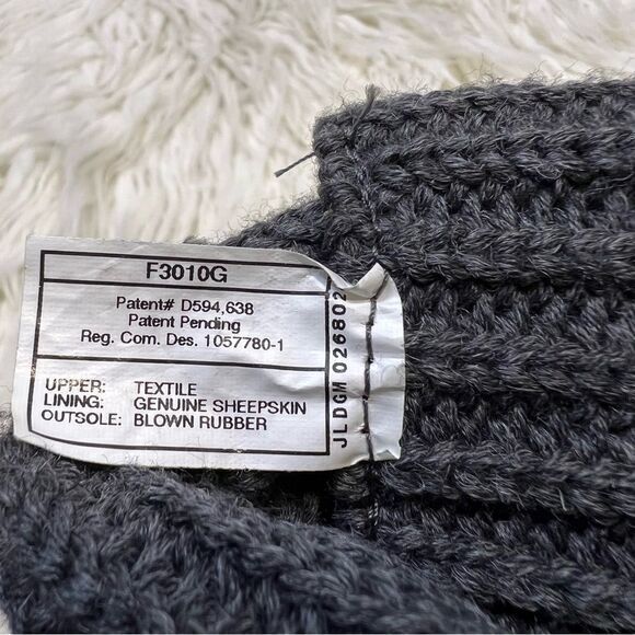 UGG Womens Fringe Boots Button Tall Genuine Sheepskin Lining 1878 Dark Gray 6 - Picture 6 of 6